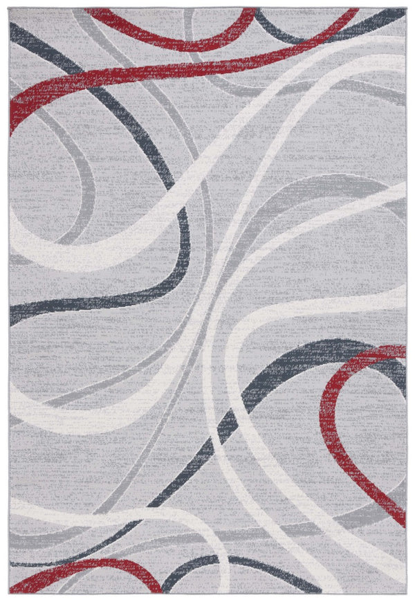 Safavieh Odyssey 812 Modern Power Loomed Rug Grey / Red Ivory ODY812I-9