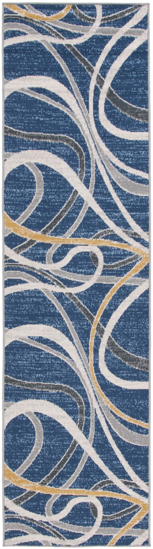 Safavieh Odyssey 812 Modern Power Loomed Rug Blue / Gold Ivory ODY812M-7SQ