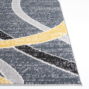 Safavieh Odyssey 812 Modern Power Loomed Rug Black / Grey Gold ODY812Z-9