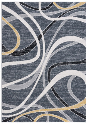 Safavieh Odyssey 812 Modern Power Loomed Rug Black / Grey Gold ODY812Z-9