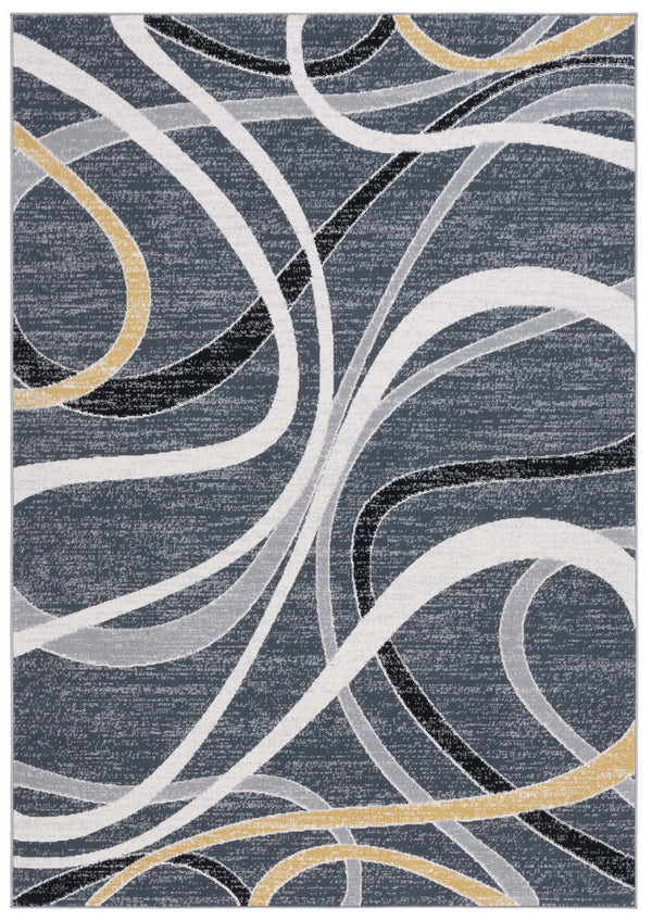 Safavieh Odyssey 812 Modern Power Loomed Rug Black / Grey Gold ODY812Z-9