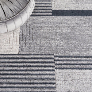 Safavieh Odyssey 816 Modern Power Loomed Rug Grey / Black Ivory ODY816F-9