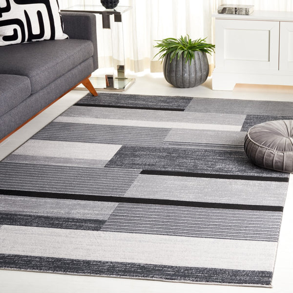 Safavieh Odyssey 816 Modern Power Loomed Rug Dark Grey / Black Ivory ODY816G-9