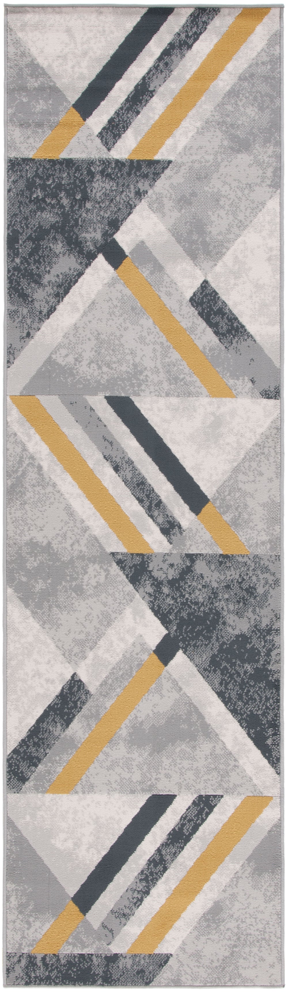 Safavieh Odyssey 820 Modern Power Loomed Rug Grey / Gold Black ODY820F-7SQ