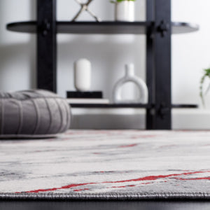 Safavieh Odyssey 822 Modern Power Loomed Rug Grey / Red Ivory ODY822F-9