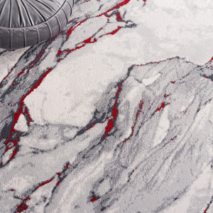 Safavieh Odyssey 822 Modern Power Loomed Rug Grey / Red Ivory ODY822F-9