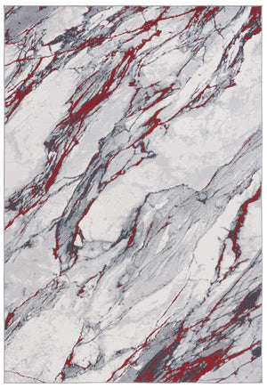 Safavieh Odyssey 822 Modern Power Loomed Rug Grey / Red Ivory ODY822F-9