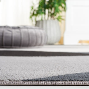 Safavieh Odyssey 824 Modern Power Loomed Rug Grey / Black Ivory ODY824F-9