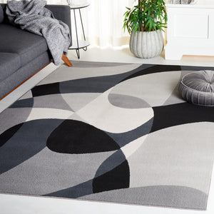 Safavieh Odyssey 824 Modern Power Loomed Rug Grey / Black Ivory ODY824F-9