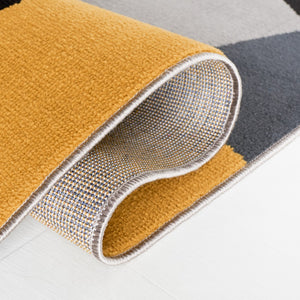 Safavieh Odyssey 824 Modern Power Loomed Rug Grey / Gold Black ODY824G-5