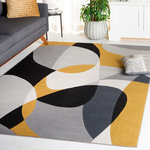 Safavieh Odyssey 824 Modern Power Loomed Rug Grey / Gold Black ODY824G-9