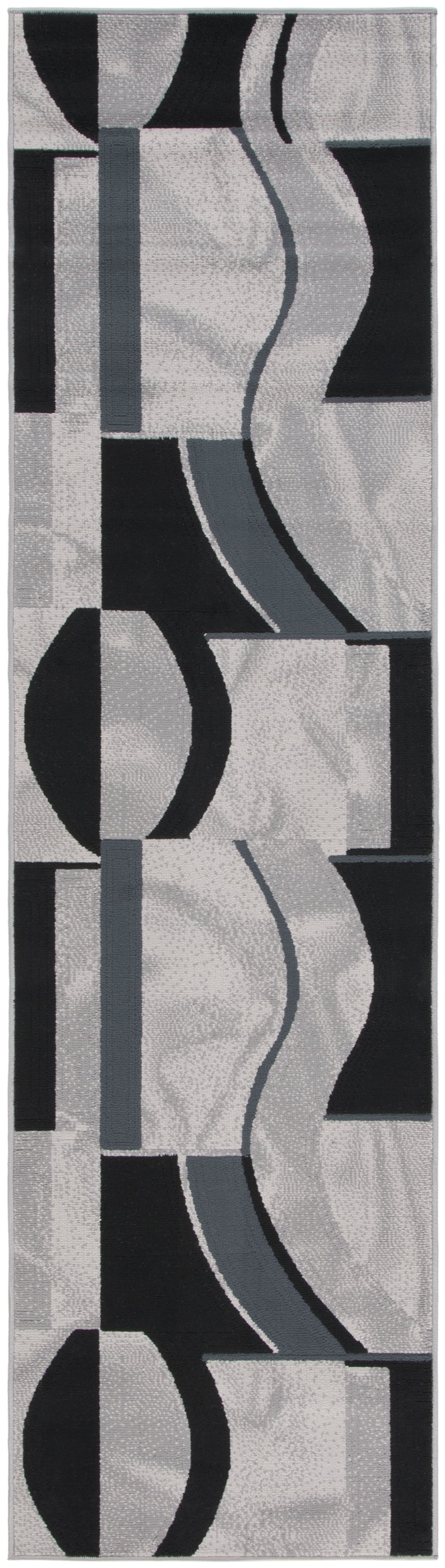 Safavieh Odyssey 826 Modern Power Loomed Rug Ivory / Grey Black ODY826A-9
