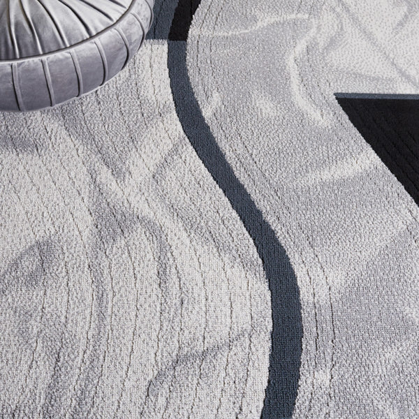 Safavieh Odyssey 826 Modern Power Loomed Rug Ivory / Grey Black ODY826A-8