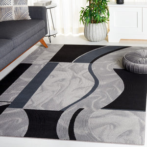 Safavieh Odyssey 826 Modern Power Loomed Rug Ivory / Grey Black ODY826A-8