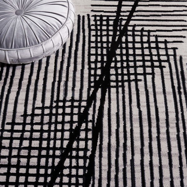 Safavieh Odyssey 830 Modern Power Loomed Rug Grey / Black ODY830F-9