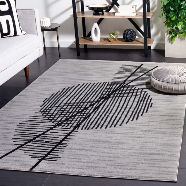 Safavieh Odyssey 830 Modern Power Loomed Rug Grey / Black ODY830F-9