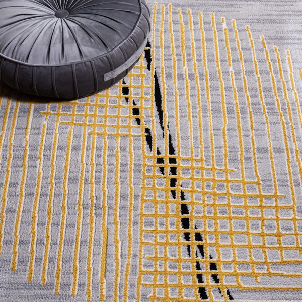 Safavieh Odyssey 830 Modern Power Loomed Rug Grey / Gold ODY830G-9