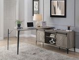 Zakwani Industrial Writing Desk Gray Oak & Black Finish OF00001-ACME