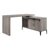 Zakwani Industrial Writing Desk Gray Oak & Black Finish OF00005-ACME