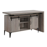 Zakwani Industrial Writing Desk Gray Oak & Black Finish OF00005-ACME