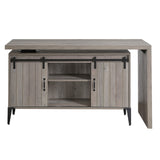 Zakwani Industrial Writing Desk Gray Oak & Black Finish OF00005-ACME