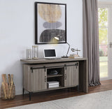 Zakwani Industrial Writing Desk Gray Oak & Black Finish OF00005-ACME