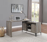 Zakwani Industrial Writing Desk Gray Oak & Black Finish OF00005-ACME