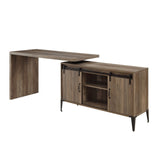 Zakwani Industrial Writing Desk Rustic Oak & Black Finish OF00006-ACME