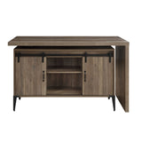 Zakwani Industrial Writing Desk Rustic Oak & Black Finish OF00006-ACME