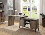 Zakwani Industrial Writing Desk Rustic Oak & Black Finish OF00006-ACME