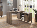 Zakwani Industrial Writing Desk Rustic Oak & Black Finish OF00006-ACME