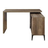 Zakwani Industrial Writing Desk Rustic Oak & Black Finish OF00006-ACME