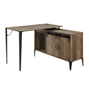 Zakwani Industrial Writing Desk Rustic Oak & Black Finish OF00010-ACME