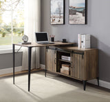 Zakwani Industrial Writing Desk with USB Rustic Oak & Black Finish OF00012-ACME