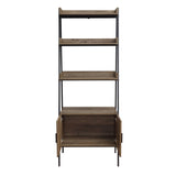 Zakwani Industrial Bookshelf Rustic Oak & Black Finish OF00016-ACME