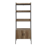 Zakwani Industrial Bookshelf Rustic Oak & Black Finish OF00016-ACME