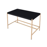 Midriaks Contemporary Writing Desk with USB Port Black & Gold Finish OF00021-ACME