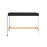 Midriaks Contemporary Writing Desk with USB Port Black & Gold Finish OF00021-ACME