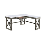 Talmar Transitional Writing Desk with Lift Top Marble & Weathered Gray Finish(#Gray 002) OF00056-ACME