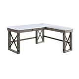 Talmar Transitional Writing Desk with Lift Top Marble & Weathered Gray Finish(#Gray 002) OF00056-ACME