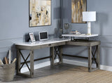 Talmar Transitional Writing Desk with Lift Top Marble & Weathered Gray Finish(#Gray 002) OF00056-ACME