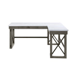 Talmar Transitional Writing Desk with Lift Top Marble & Weathered Gray Finish(#Gray 002) OF00056-ACME