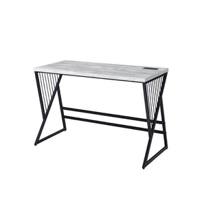 Collick Contemporary Writing Desk with USB Port Weathered Gray(#HT1080-1, LTF Paper) OF00110-ACME