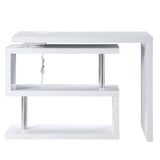 Buck II Contemporary Writing Desk with USB White Finish OF00155-ACME