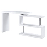 Buck II Contemporary Writing Desk with USB White Finish OF00155-ACME