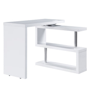 Buck II Contemporary Writing Desk with USB White Finish OF00155-ACME