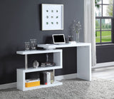 Buck II Contemporary Writing Desk with USB White Finish OF00155-ACME