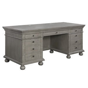 Gustave Transitional Executive Writing Desk Gray Oak Finish OF00201-ACME