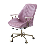 Hamilton Industrial Office Chair Pink Top Grain Leather OF00399-ACME