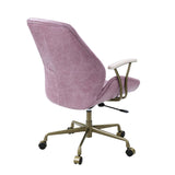 Hamilton Industrial Office Chair Pink Top Grain Leather OF00399-ACME